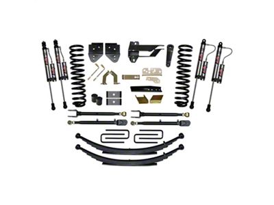 SkyJacker 6-Inch 4-Link Suspension Lift Kit with ADX 2.0 Remote Reservoir Monotube Shocks (17-22 4WD 6.2L, 7.3L F-350 Super Duty w/o Tremor Package)