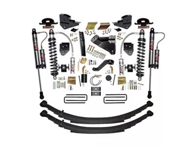 SkyJacker 6-Inch ADX 2.5 Coil-Over Suspension Lift Kit with Rear Leaf Springs (23-25 4WD F-350 Super Duty SRW w/o 4-Inch Axles, Factory LED Projector Headlights & Onboard Scales)