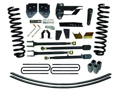 SkyJacker 8.50-Inch Suspension Lift Kit with 4-Link Conversion, Rear Add-A-Leaf Springs and Black MAX Shocks (17-22 4WD 6.2L F-350 Super Duty)