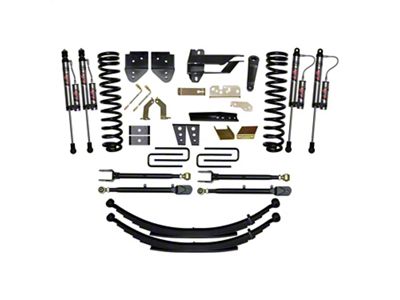 SkyJacker 8.50-Inch 4-Link Suspension Lift Kit with Rear Leaf Springs and ADX 2.0 Remote Reservoir Monotube Shocks (17-22 4WD 6.2L, 7.3L F-350 Super Duty w/o Tremor Package)