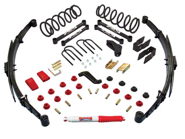 SkyJacker 6-Inch Suspension Lift Kit with Leaf Springs and Black MAX Shocks (10-13 4WD RAM 2500)