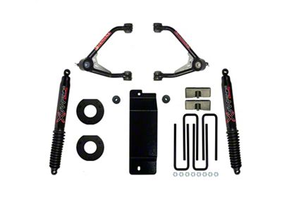 SkyJacker 3.50 to 4-Inch Upper Control Arm Lift Kit with Black MAX Shocks (17-18 4WD Sierra 1500, Excluding Denali)