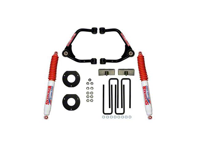 SkyJacker 3.50-Inch Upper A-Arm Lift Kit with Strut Spacers, Lift Blocks and Hydro Shocks (19-24 Sierra 1500 Crew Cab w/ 5.80-Foot Short Box, Excluding AT4 & Denali)