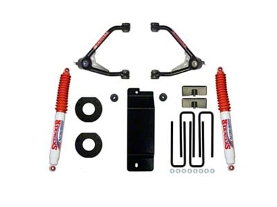 SkyJacker 3.50 to 4-Inch Upper Control Arm Suspension Lift Kit with Nitro Shocks (14-16 4WD Sierra 1500 w/ Stock Cast Aluminum or Stamped Steel Control Arms, Excluding Denali)