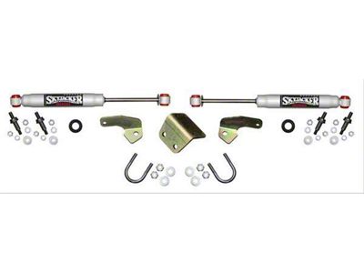 SkyJacker Silver 9000 Dual Steering Stabilizer Kit for 4+ Inch Lift (11-19 4WD Sierra 2500 HD)