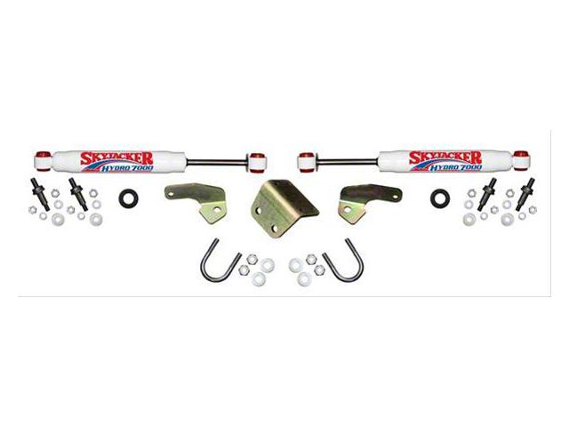 SkyJacker Hydro 7000 Dual Steering Stabilizer Kit for 4+ Inch Lift (11-19 4WD Silverado 3500 HD)