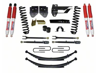 SkyJacker 4-Inch Suspension Lift Kit with 4-Link Conversion, Rear Leaf Springs and Hydro Shocks (17-22 4WD 6.2L F-250 Super Duty)