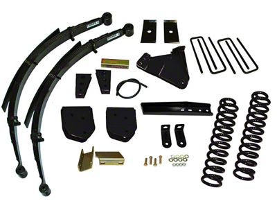 SkyJacker 6-Inch Suspension Lift Kit with Rear Leaf Springs and Black MAX Shocks (11-16 4WD 6.7L Powerstroke F-250 Super Duty)