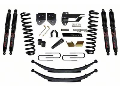 SkyJacker 6-Inch Suspension Lift Kit with Rear Leaf Springs and Black MAX Shocks (17-22 4WD 6.7L Powerstroke F-250 Super Duty)