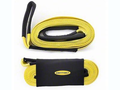 Smittybilt 4-Inch x 20-Foot Recovery Tow Strap; 40,000 lb.