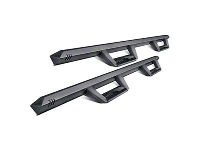 Smittybilt Angular Drop Side Step Bars; Textured Black (19-24 RAM 1500 Crew Cab)