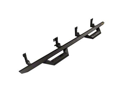 Smittybilt Angular Drop Side Step Bars; Textured Black (20-25 Sierra 2500 HD Crew Cab)