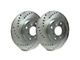 SP Performance Cross-Drilled 6-Lug Rotors with Silver Zinc Plating; Front Pair (21-22 Canyon)