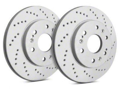 SP Performance Cross-Drilled 5-Lug Rotors with Gray ZRC Coating; Front Pair (99-00 Early F-150 Lightning)