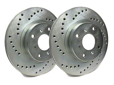 SP Performance Cross-Drilled 6-Lug Rotors with Silver ZRC Coating; Front Pair (10-20 F-150)