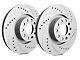 SP Performance Cross-Drilled and Slotted Rotors with Gray ZRC Coating; Front Pair (02-18 RAM 1500)