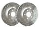 SP Performance Cross-Drilled and Slotted Rotors with Silver ZRC Coating; Rear Pair (07-18 Silverado 1500)