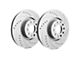 SP Performance Cross-Drilled and Slotted 6-Lug Rotors with Gray ZRC Coating; Front Pair (03-04 Dakota)