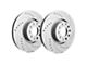 SP Performance Cross-Drilled and Slotted 5-Lug Rotors with Gray ZRC Coating; Front Pair (05-11 Dakota)
