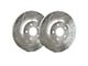 SP Performance Cross-Drilled and Slotted 6-Lug Rotors with Silver ZRC Coated; Front Pair (03-04 Dakota)