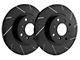 SP Performance Diamond Slot 5-Lug Rotors with Black ZRC Coated; Front Pair (87-90 4WD Dakota)