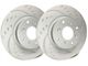 SP Performance Diamond Slot 6-Lug Rotors with Gray ZRC Coating; Front Pair (91-96 4WD Dakota; 97-02 Dakota)