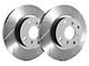 SP Performance Slotted 6-Lug Rotors with Gray ZRC Coating; Front Pair (91-96 2WD Dakota)