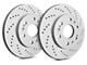 SP Performance Cross-Drilled 6-Lug Rotors with Gray ZRC Coating; Rear Pair (15-17 F-150 w/ Electric Parking Brake)