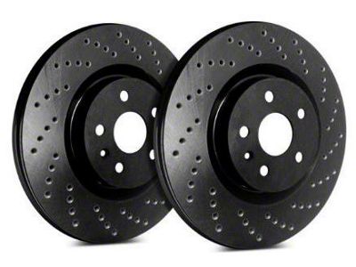 SP Performance Cross-Drilled 7-Lug Rotors with Black ZRC Coating; Front Pair (12-14 F-150)