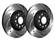 SP Performance Cross-Drilled and Slotted 5-Lug Rotors with Black ZRC Coated; Rear Pair (97-98 F-150 w/ ABS Brakes)