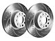 SP Performance Cross-Drilled and Slotted 6-Lug Rotors with Gray ZRC Coating; Rear Pair (15-17 F-150 w/ Electric Parking Brake)