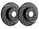 SP Performance Diamond Slot 5-Lug Rotors with Black ZRC Coated; Rear Pair (97-98 F-150 w/ ABS Brakes)