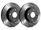 SP Performance Diamond Slot 5-Lug Rotors with Black ZRC Coated; Rear Pair (97-98 F-150 w/ ABS Brakes)