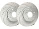 SP Performance Diamond Slot 6-Lug Rotors with Gray ZRC Coating; Rear Pair (15-17 F-150 w/ Electric Parking Brake)