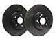 SP Performance Double Drilled and Slotted 5-Lug Rotors with Black ZRC Coated; Front Pair (97-03 4WD F-150)