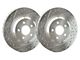 SP Performance Double Drilled and Slotted 5-Lug Rotors with Silver ZRC Coated; Front Pair (97-03 4WD F-150)