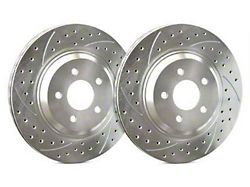 SP Performance Double Drilled and Slotted 6-Lug Rotors with Silver ZRC Coated; Front Pair (10-20 F-150)