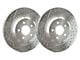 SP Performance Double Drilled and Slotted 6-Lug Rotors with Silver ZRC Coating; Front Pair (2009 F-150)