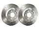 SP Performance Double Drilled and Slotted 6-Lug Rotors with Silver ZRC Coating; Front Pair (2009 F-150)