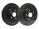 SP Performance Double Drilled and Slotted 7-Lug Rotors with Black ZRC Coating; Front Pair (04-08 4WD F-150)