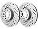 SP Performance Double Drilled and Slotted 7-Lug Rotors with Gray ZRC Coating; Front Pair (00-03 4WD F-150)