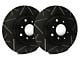 SP Performance Peak Series Slotted 5-Lug Rotors with Black ZRC Coating; Rear Pair (97-98 F-150 w/ ABS Brakes)