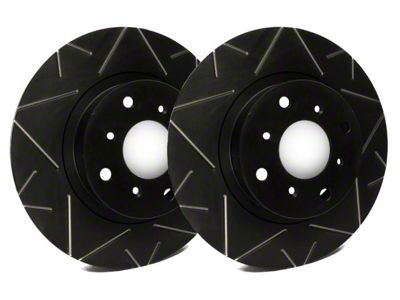 SP Performance Peak Series Slotted 5-Lug Rotors with Black ZRC Coated; Rear Pair (99-03 F-150)