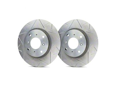 SP Performance Peak Series Slotted 7-Lug Rotors with Silver ZRC Coated; Front Pair (00-03 4WD F-150)