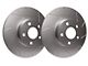 SP Performance Slotted 6-Lug Rotors with Silver ZRC Coated; Rear Pair (15-17 F-150 w/ Electric Parking Brake)