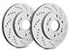 SP Performance Cross-Drilled 8-Lug Rotors with Gray ZRC Coating; Front Pair (11-12 4WD F-350 Super Duty SRW)