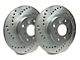 SP Performance Cross-Drilled 8-Lug Rotors with Silver Zinc Plating; Rear Pair (11-12 F-350 Super Duty SRW)