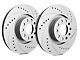 SP Performance Cross-Drilled and Slotted 8-Lug Rotors with Gray ZRC Coating; Front Pair (11-12 4WD F-350 Super Duty SRW)