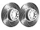 SP Performance Double Drilled and Slotted 8-Lug Rotors with Gray ZRC Coating; Front Pair (13-22 4WD F-350 Super Duty)