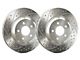 SP Performance Double Drilled and Slotted 8-Lug Rotors with Silver Zinc Plating; Front Pair (11-12 4WD F-350 Super Duty SRW)